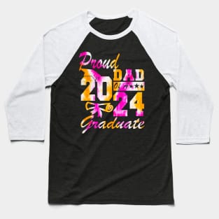 Tie Dye Proud Dad of a 2024 Graduate Class of 2024 Senior Baseball T-Shirt